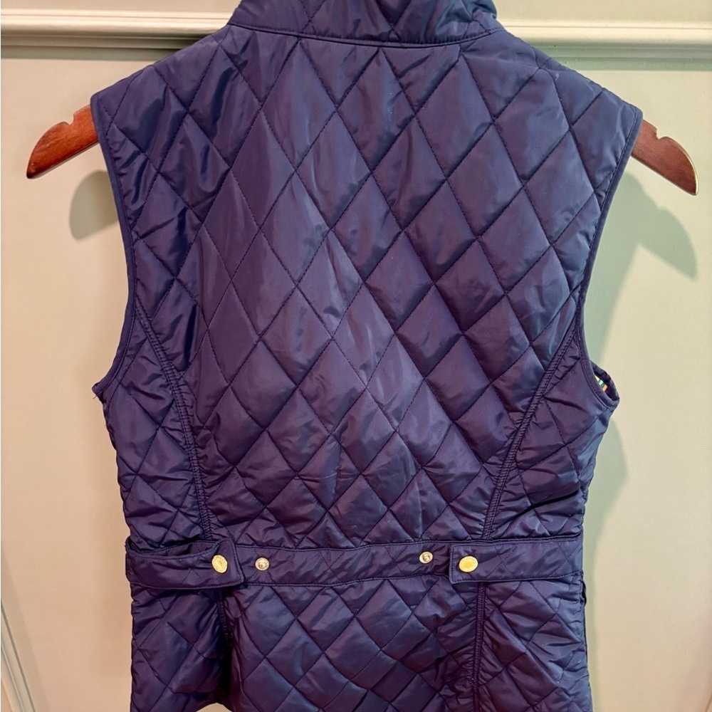 Lilly Pulitzer Getaway Quilted Vest in Navy Size Small NEW WithOUT Tags - Picture 4 of 7